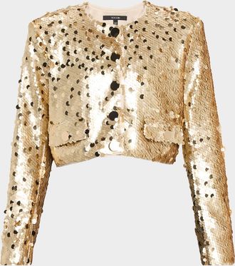 Toccin Jones Sequined Cropped Jacket