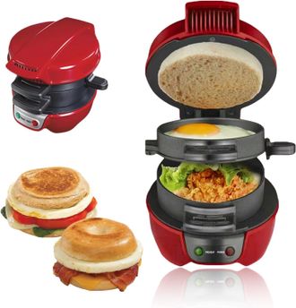 OEM Sandwichera, Parrilla Para S&aacute;ndwiches Y Hamburguesas, Con Cuenta Regresiva Digital, Apta Para Lavavajillas, Perfecta Para Hamburguesas, Refrigerios Y 