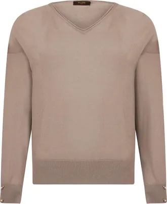 Moorer Renee - female - Moorer - V-neck Knitwear - Beige - XS - Knitwear