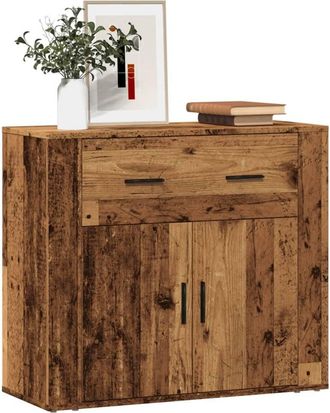 Berkfield Home Sideboard Old Wood 80x33x70 cm Engineered Wood in Brown | Size: 80 x 33 x 70 cm