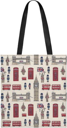 Generic Theme of UK London British Flag Tote Bag for Women Men Shoulder Bags Purses Pouch Handbags