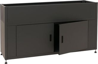 Hhg [nunca Usado] Maceta Elevada Hhg-569, Maceta Elevada De Metal, Jardinera, Maceta, Espacio De Almacenamiento, Metal 47 Kg, 91 X 161 X 51 Cm, Antracita