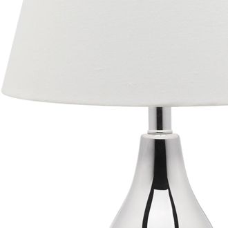 Safavieh Set de 2 l&aacute;mparas de mesa en poli&eacute;ster, plata
