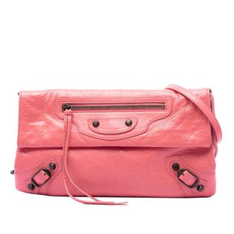 Balenciaga Pre-owned Balenciaga Lambskin Motocross Classic Envelope Crossbody Ladies SMGE38V1B3YUWBFS