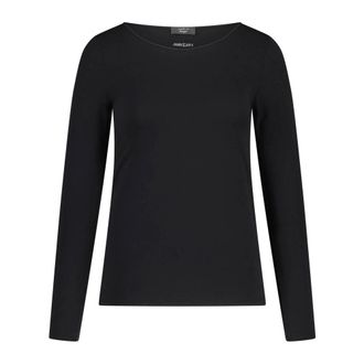 Marc Cain Dames, Tops, Zwart, Maat: S Leer