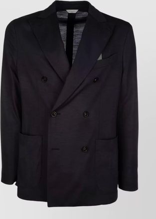 Boglioli double breasted jacket notch lapel buttons pockets