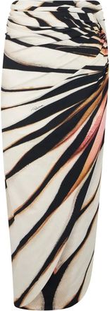 Roberto Cavalli knotted ray-print sarong - women - Fabric - L - Pink