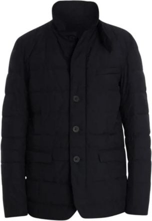 Herno Blauwe Windstopper Blazer - Heren - Winterjassen - Blauw - XL - Leer - Jassen