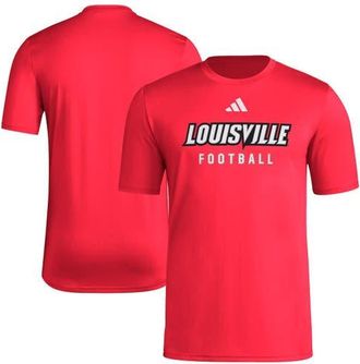 adidas Mens adidas Red Louisville Cardinals Locker Practice Football Pre-Game T-Shirt at Nordstrom, Size Medium