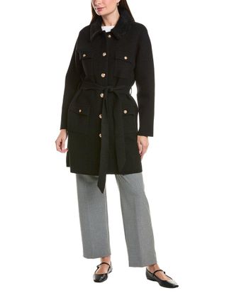 NVLT Nvlt Faux Fur Eyelash Military Coat
