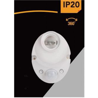 Trade Shop Trade Shop - Sensore Di Movimento 360&deg; Pir Infrarossi Rilevatore Per Lampadine 60w E27 Ycb1061