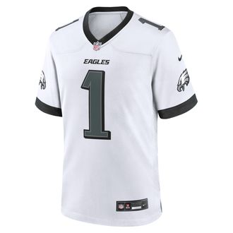 Nike Jalen Hurts Philadelphia Eagles Nike Mens NFL Game Jersey in White | 67NM0AAM86F-CY0