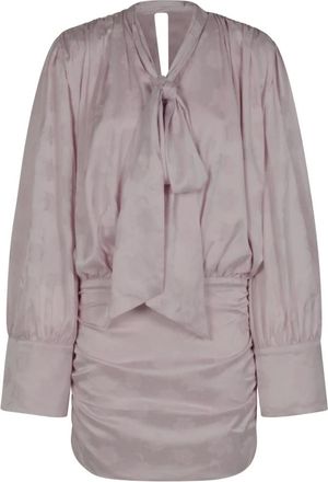 Rotate ROTATE Birger Christensen, Short Dresses, female, Pink, M, Ls Mini Dress Must BUY