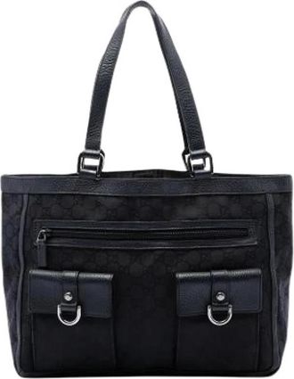 Gucci Pre-owned Abbey D-Ring Tote Bag - Dames - Vintage Shopper - Zwart - ONE Size - Leer - Vintage
