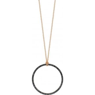 Ginette NY Circles Necklace in Black Diamonds at Nordstrom, Size Medium