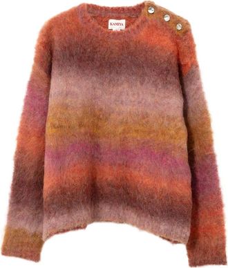 Bows & Arrows Maglione a righe con effetto sfumato - Arancione