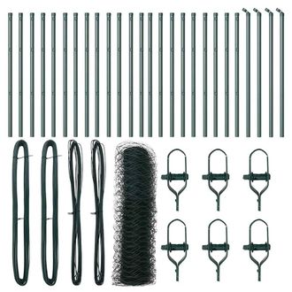 Berkfield Home Hexagon Fence Green 0, 8x50 m Steel