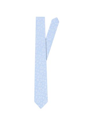 Seidensticker Krawatte SEIDENSTICKER Schwarze Rose, Herren, blau, 88% Seide 12% Leinen/Flachs, gemustert, Krawatten Krawatte, Breit (7cm) Kleinmuster