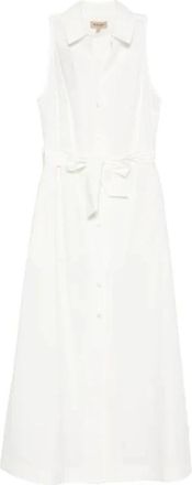 Woolrich Cotton Poplin Shirt Dress - Dames - Shirt Kleedjes - Wit - M - Katoen - Kleedjes