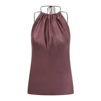 Pinko Sleeveless Tops, female, Purple, Size: 2XS Carota Top