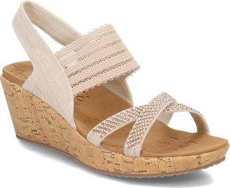 Skechers Cali Womens Beverlee-Fancy Sips Wedge Sandal Off White Size: 5.5 UK