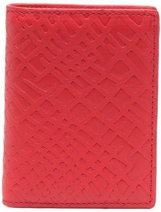 Comme Des Garçons embossed-pattern leather wallet - unisex - Calf Leather - One Size - Red