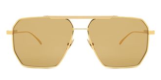 Bottega Veneta BV1012S 008 Mens Sunglasses Gold Size 60