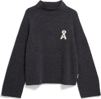 Armedangels Iconic A Monalaa Boucl&eacute; Pullover f&uuml;r Damen | grau/schwarz