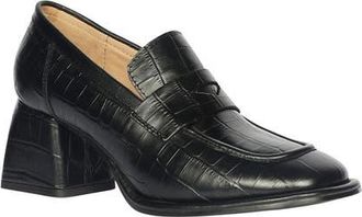 SaintG Viviana Croc Embossed Pump in Black at Nordstrom, Size 10Us