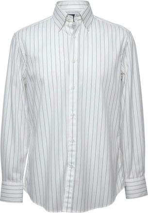 Brunello Cucinelli Camicia gessata - Bianco