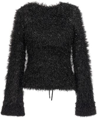 Victoria Beckham Womens Cut-Out Lurex Sweater