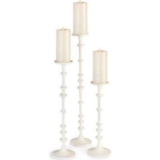 Napa Home & Garden Abacus Candle Stands Set of 3 in White at Nordstrom