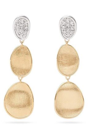 Marco Bicego Lunaria Diamond Drop Earrings in Yellow Gold at Nordstrom
