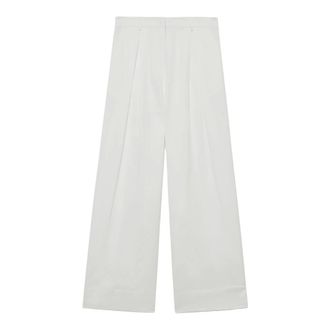 The Garment Wide Trousers, female, White, 2XS, Avelino Stretch Cotton Trousers