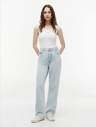 Tommy Hilfiger Vaqueros rectos ajustados de talle alto