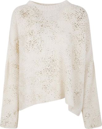 Avant Toi sequin-embellished sweater - White