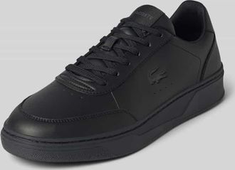 Lacoste Low Top Sneaker mit gewebtem Label auf der Seite in Black, Größe 41