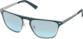 Police Womens S8978 56 56S38X Sunglasses - Blue - One Size