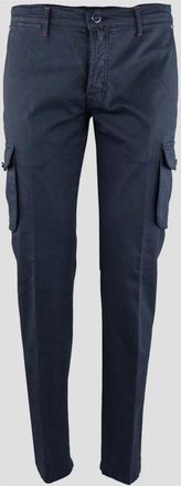 Kiton Cargo Pants - Heren - Slim Fit Broeken - Blauw - W33 - Katoen - Broeken