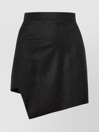 Vivienne Westwood virgin wool metallic asymmetric high-rise mini skirt