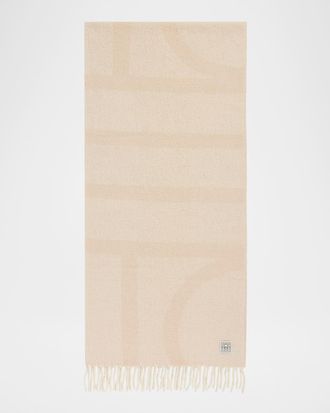 Toteme Monogram Alpaca-Blend Jacquard Scarf
