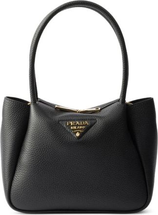 Prada Borsa tote piccola in pelle - Nero