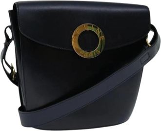 Celine Pre-owned Vintage Cross Body Bag - Dames - Vintage Schoudertas - Blauw - ONE Size - Leer - Vintage
