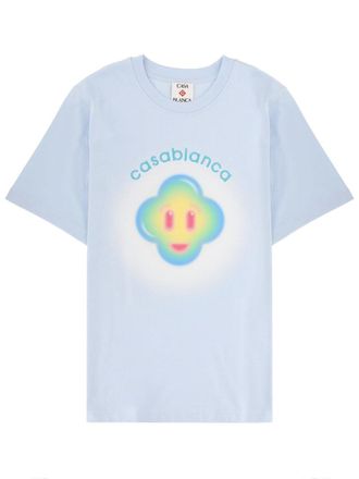 Casablanca Blurred Smiley Organic Cotton T-Shirt