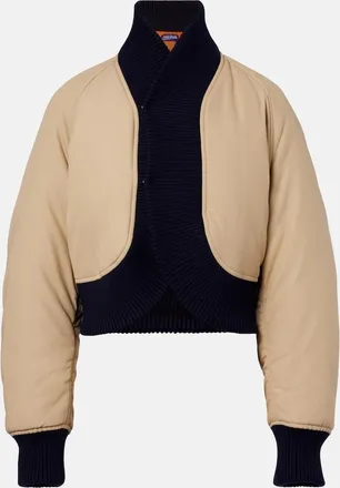 Jean Paul Gaultier Cropped cotton bomber jacket