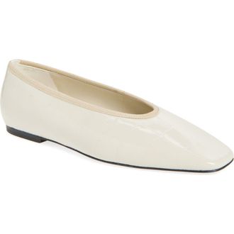 Toteme Croc Embossed Ballet Flat in Oyster at Nordstrom Rack, Size 11Us / 41Eu