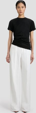 Victoria Beckham Gathered T-Shirt In Black XS