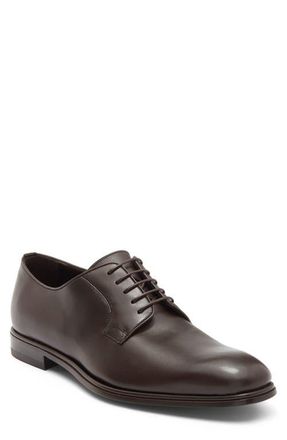 Ferragamo Leather Derby in Brown at Nordstrom, Size 10.5