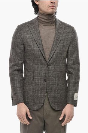 Corneliani CC COLLECTION Blazer a due Bottoni Districk Check in Lana Ve taglia 46
