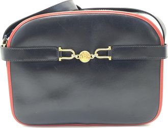 Celine CELINE Shoulder Bag Carriage Hardware Gold Leather Womens Black (Pre-Owned)